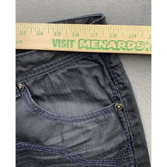 Imperious Denim Jeans Men's Size 38X32 Black Wiskered Flap Pockets 100% Cotton - Picture 4 of 16